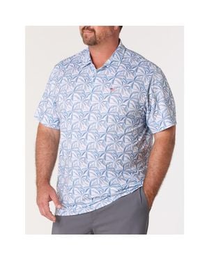 TravisMathew Fit By DXL Big & Tall Featherweight Parade Day Polo Shirt - Blue