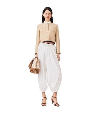 Maje Harem Cotton Pants - White