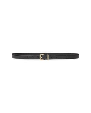 FRAME The Square Buckle Leather Belt - Black