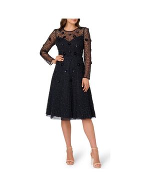 Adrianna Papell Floral Embroidered Cocktail Dress | Lyst