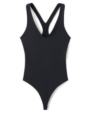 Mango Selection Racerback Tank Bodysuit - Black