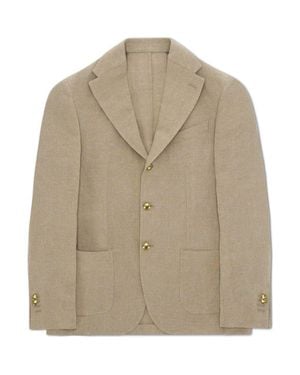 Fortela Cotton Regular Fit Jacket - Natural