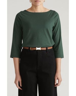 UNIVERSAL STANDARD Belle Breton Stripe Top - Green