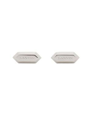 Lanvin Label Cufflinks - White