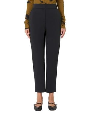 MM by Max Mara Quirino Jersey Straight Leg Pants - Black