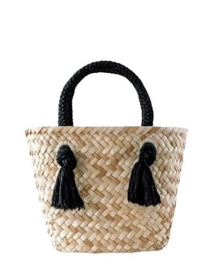 LIKHÂ Mini Seagrass Tote - Black