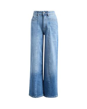 WARP+WEFT High Waist Wide Leg Jeans - Blue