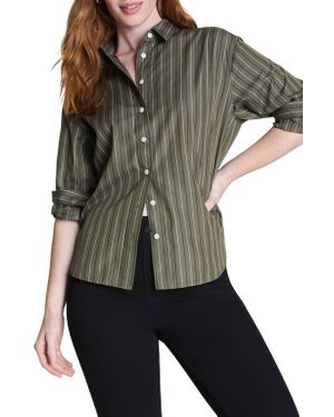 Spanx Oversize Poplin Button-Up Shirt - Blue