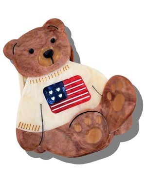 Solar Eclipse Americana Teddy Claw Clip - Red