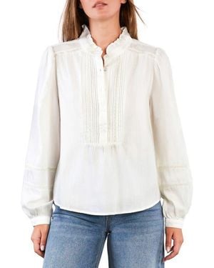 Billy T Lulu Ruffle & Lace Shirt - White
