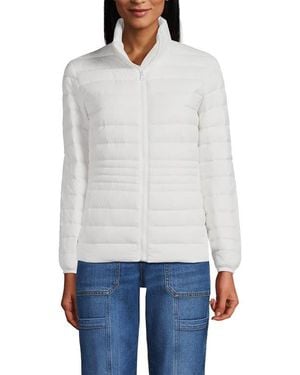 Lands' End Wanderweight Ultralight Packable Down Jacket - White