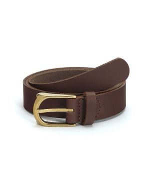 EZRA ARTHUR Horseshoe Buckle Leather Belt 30Mm - Brown