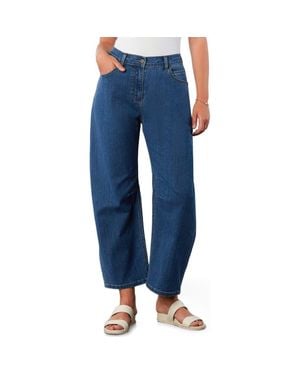 HINT OF BLU Valerie High Waist Ankle Barrel Jeans - Blue