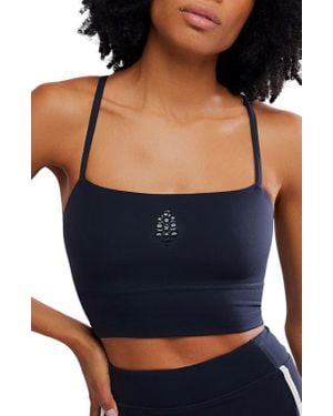 Free People Never Better Longline Sports Bra - Blue