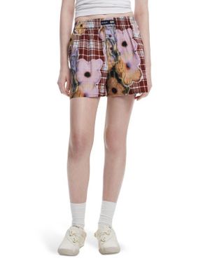 Desigual Mixed Print Cotton Shorts - Multicolor