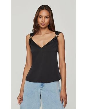Generation Love Fawn Hammered Blouse - Black