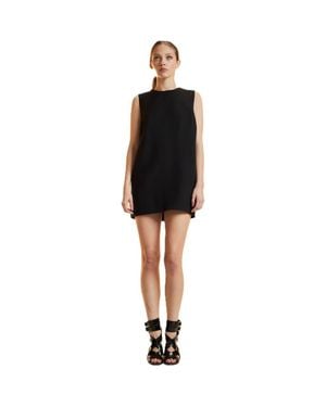 Cynthia Rowley Silk Wool Mini Shift Dress - Black