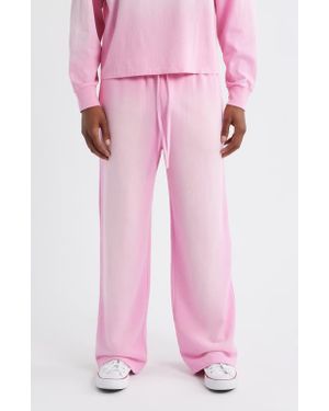 Elwood Core Organic Cotton Straight Leg Sweatpants - Pink