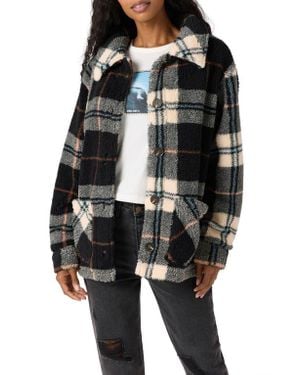 O'neill Sportswear Huxlee Plaid Fleece Shirt Jacket - Black