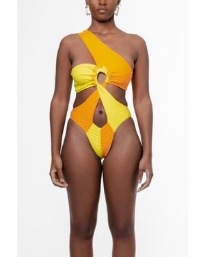 Bohn Jsell Aeriel One-Piece Swimsuit - Yellow