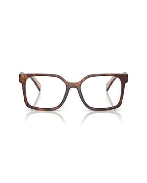 Prada 52Mm Rectangular Optical Glasses - Multicolor