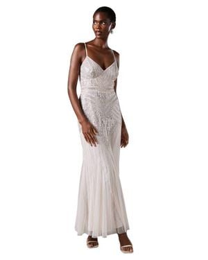 Coast Deco Embellished Cami Maxi Dress - Natural