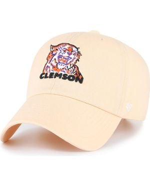 '47 Clemson Tigers Vault Clean Up Adjustable Hat - Natural