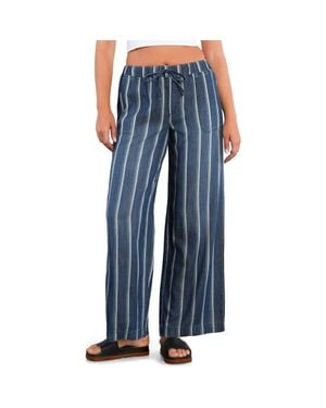 Billy T Daydream Stripe Tie Waist Wide Leg Pants - Blue