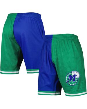 Mitchell & Ness Dallas Mavericks Hardwood Classics 1998 Split Swingman Shorts - Green