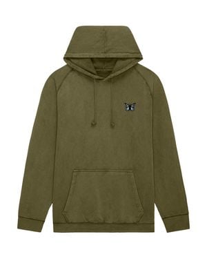 Alix Butterfly Mineral Washed Hoodie - Green