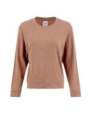 Lezat Tegan Organic Cotton Long Sleeve Pullover - Brown
