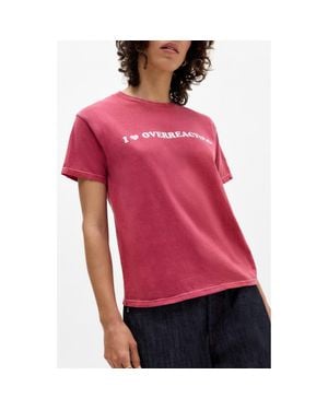 BDG Overreacting Relaxed Cotton Graphic T-Shirt - Red