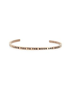 Mantraband I Love You To The Moon And Back Cuff - Metallic