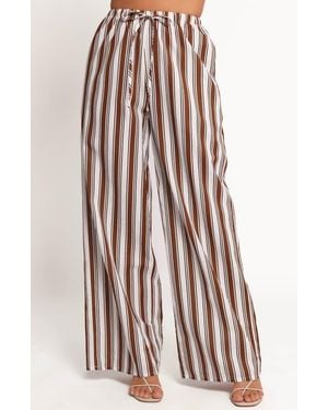 Petal & Pup Thalia Stripe Cotton & Linen Wide Leg Pants - Multicolor