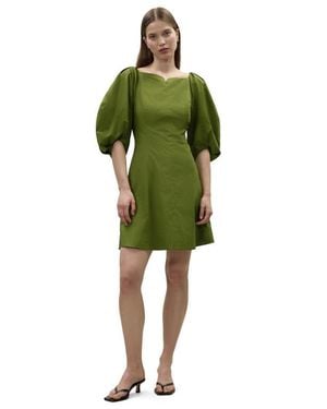 Rebecca Taylor Isla Poplin Mini Dress - Green
