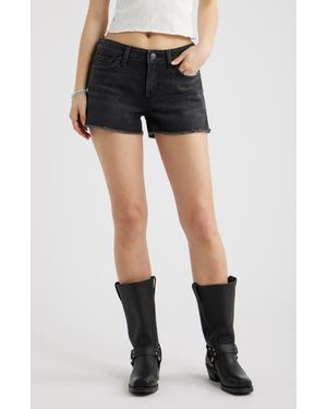 BP. Festival Low Rise Stretch Denim Cutoff Shorts - Black