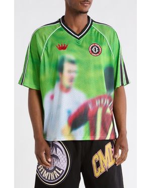 Criminal Damage Frenemies Soccer Graphic Polo - Green