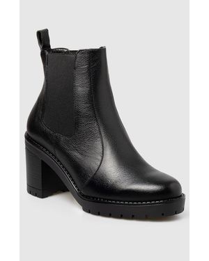 Manuela Pera Block Heel Chelsea Bootie - Black