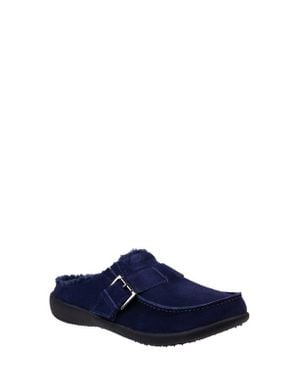 Revitalign Siesta Faux Fur Lined Clog - Blue