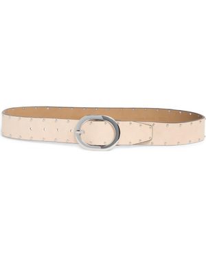 Nordstrom Montana Studded Suede Belt - Natural