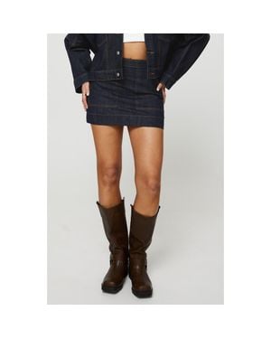 Princess Polly Hughes Patch Pocket Denim Miniskirt - Blue