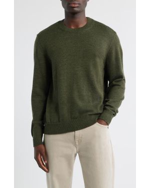 Alex Crane Campo Merino Wool Crewneck Sweater - Green