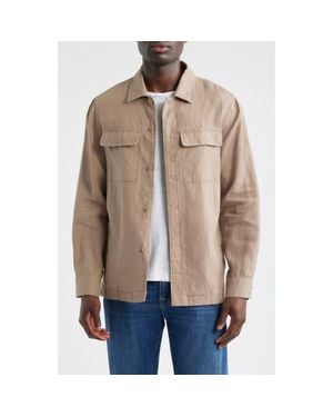Nordstrom Linen Shirt Jacket - Brown
