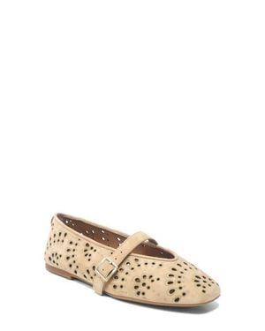 Gentle Souls Wini Laser-Cut Mary Jane Flat - Natural