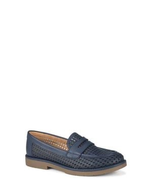 BareTraps Calli Woven Faux Leather Loafer - Blue