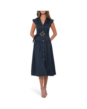 Adelyn Rae Olivia Shirtdress - Blue