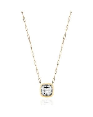 Goshwara Manhattan Cushion Pendant Necklace - Metallic