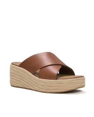 Fitflop Platfforms Espadrille Slides - Brown