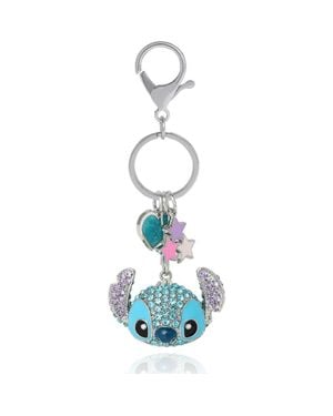 Disney Stitch Crystal Keychain With Heart & Star Charms, ‑Tone - Blue