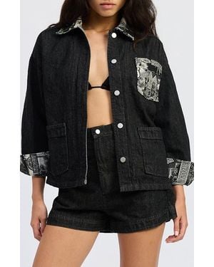 JACQUIE THE LABEL Vanessa Denim Jacket - Black